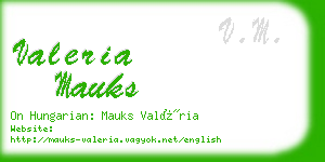 valeria mauks business card